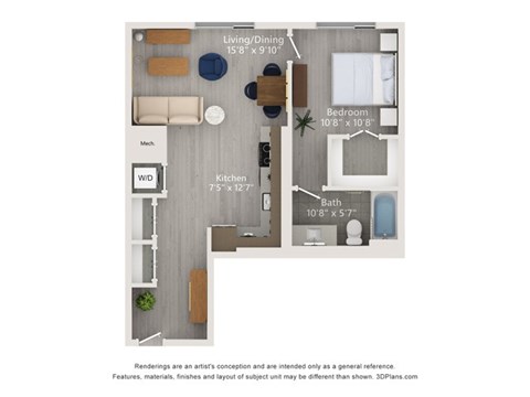 A floor plan of a house with a living room, kitchen, and bedrooms.